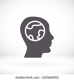 earth head icon. Vector  Eps 10 