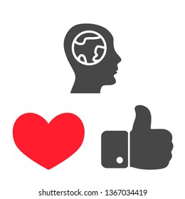 earth head icon. Vector  Eps 10 