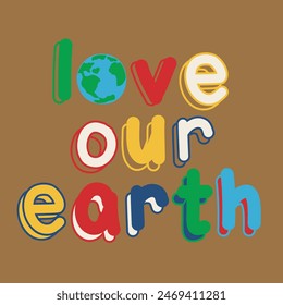 Earth in heart shape. Save our planet. World Environment day or Earth day concept. Vector illustration isolated on white background