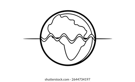Earth Heartbeat Line Climate Health.