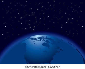 Earth hemisphere vector