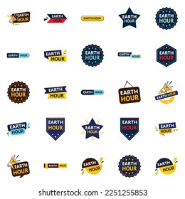 Earth Hour 25 Professional Vector Designs to Elevate Your Environmental Protection Campaigns