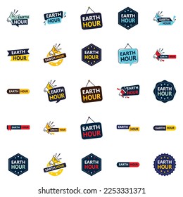 Earth Hour 25 Professional Vector Designs to Elevate Your Eco Friendly Campaigns