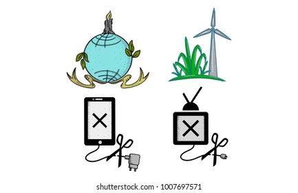 Earth Hour 60 Minute Template Set