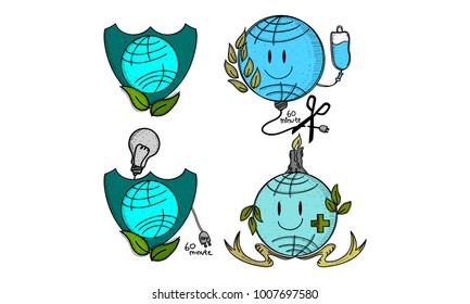 Earth Hour 60 Minute Template Set