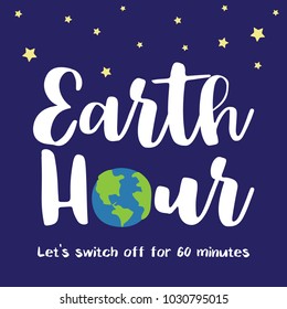 Earth hour banner, Vector
