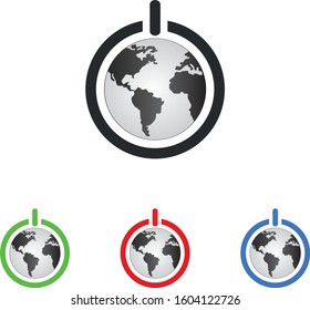 Earth Hour Campaign Logo Power On and Power Off