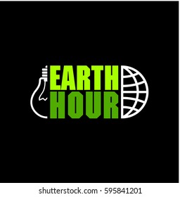 earth hour campaign poster icon