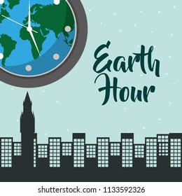earth hour cartoon
