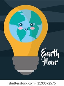 earth hour cartoon