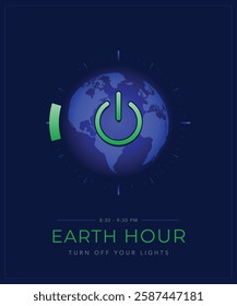 Earth Hour concept with earth, bulb and nature