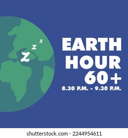 EARTH HOUR DESIGN SOCIAL MEDIA POST OR LANDING PAGE