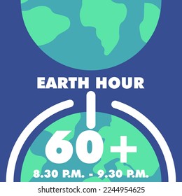 EARTH HOUR DESIGN SOCIAL MEDIA POST OR LANDING PAGE