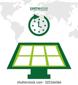 earth hour design, vector illustration eps10 graphic 
