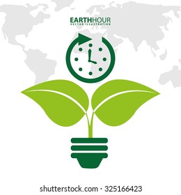 earth hour design, vector illustration eps10 graphic 