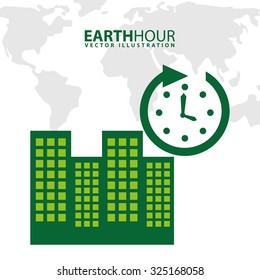 earth hour design, vector illustration eps10 graphic 