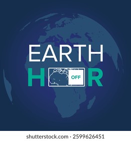 Earth Hour Global Lights-Off Movement for Climate Action. Post. Social Media. Story. Banner Vector