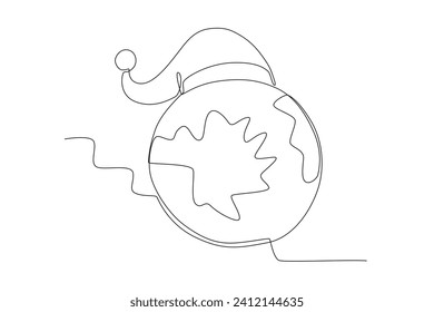Earth Hour is held to save the earth. Earth Hour one-line drawing