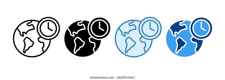 Earth Hour Icon Set Multiple Style Collection