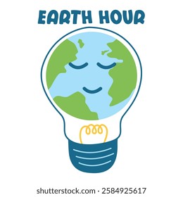 Earth Hour Light Bulb illustration