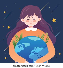 Earth Hour, Low Carbon Environmental Protection, Earth Day, Public Welfare Illustration