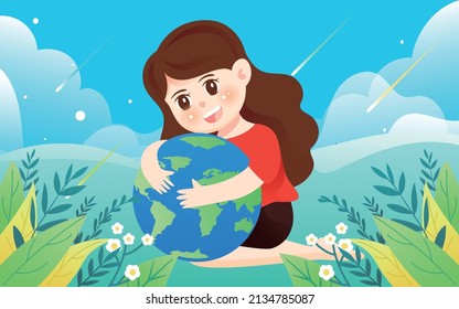 Earth Hour, Low Carbon Environmental Protection, Earth Day, Public Welfare Illustration
