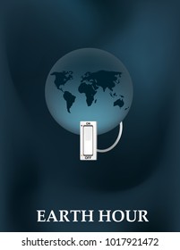 Earth hour postcard