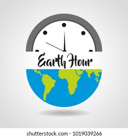earth hour save energy clock world