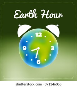 Earth Hour Typographic Vector Design