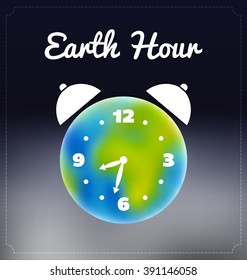 Earth Hour Typographic Vector Design