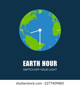 Vektordesign-Konzept der Earth-Stunde