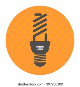 Earth Hour Vector. Earth Hour Drawing - stock vector