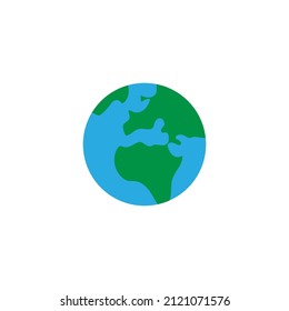 Earth icon design template vector isolated illustration