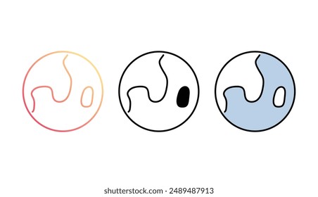 Earth icon design with white background stock illustration