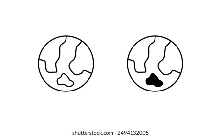 Icono de la tierra con fondo blanco ilustración de stock