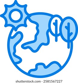 Earth Icon Element For Design