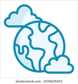 Earth Icon Element For Design