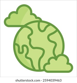 Earth Icon Element For Design