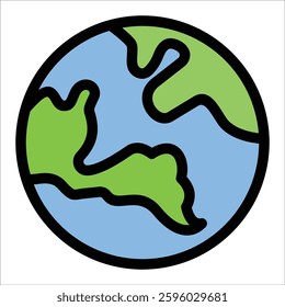 Earth Icon Element For Design