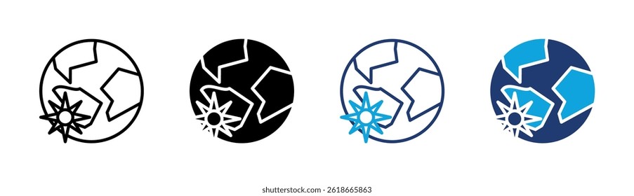 Earth Icon Element For Design