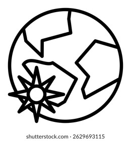 Earth Icon Element For Design