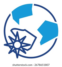 Erdsymbol-Element für Design