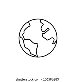 Earth icon. Element of simple icon for websites, web design, mobile app, info graphics. Thin line icon for website design and development, app development  on white background