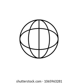 Earth icon. Element of simple icon for websites, web design, mobile app, info graphics. Thin line icon for website design and development, app development  on white background