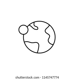 Earth icon. Element of space for mobile concept and web apps illustration. Thin line icon for website design and development, app development