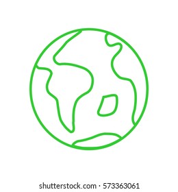  Earth icon Flat. 