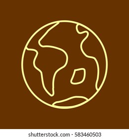  Earth icon Flat. 