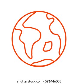 Earth icon Flat. 
