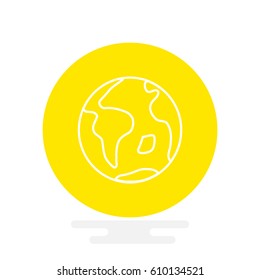  Earth icon Flat. 