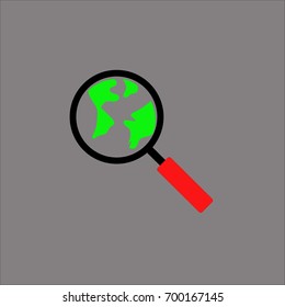 earth icon flat design